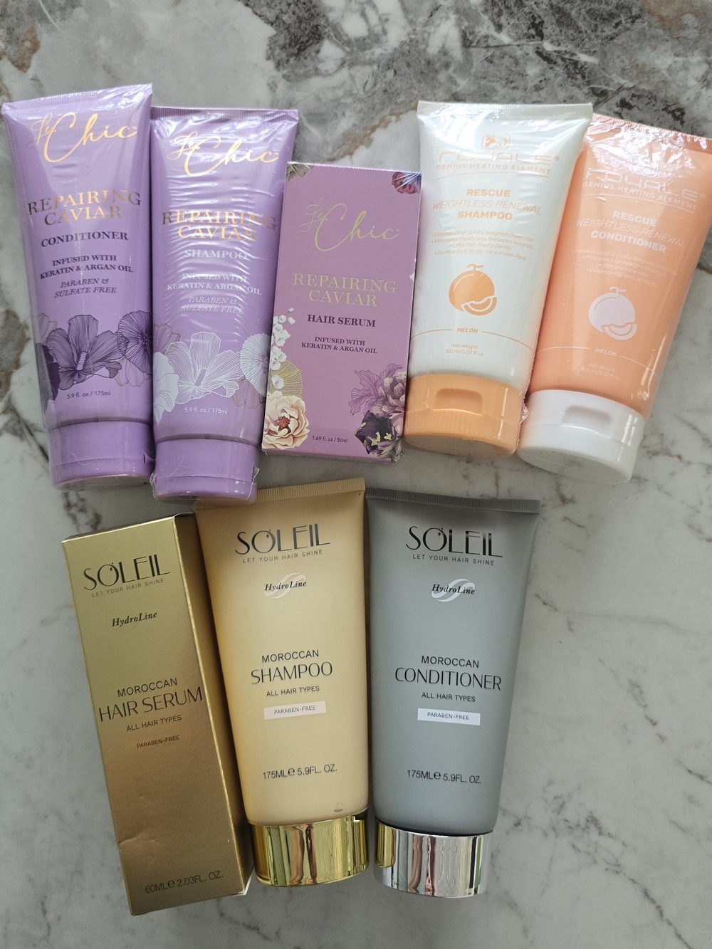 8pc Hair Care Bundle Shampoo Conditioner Serum Keratin Moroccan New